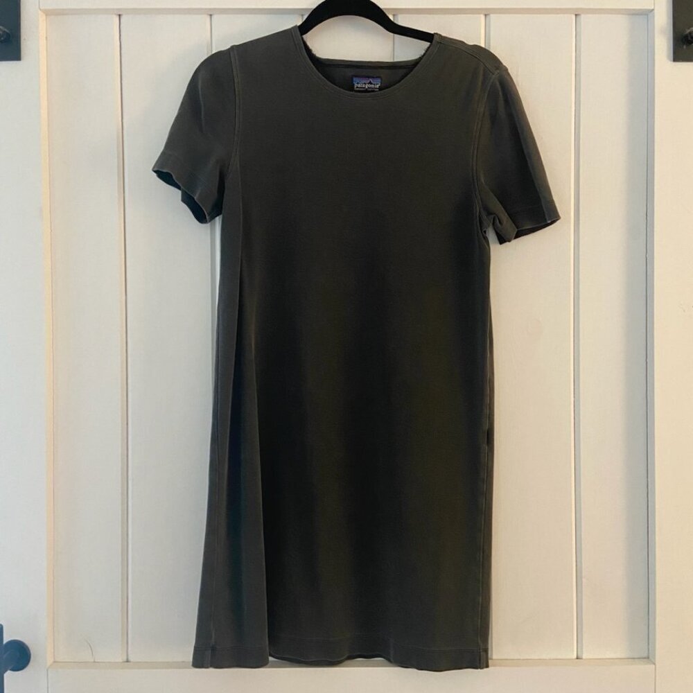 Patagonia Organic Cotton T Shirt Dress Dark Gray Size Small Outdoor Casual Gorp
